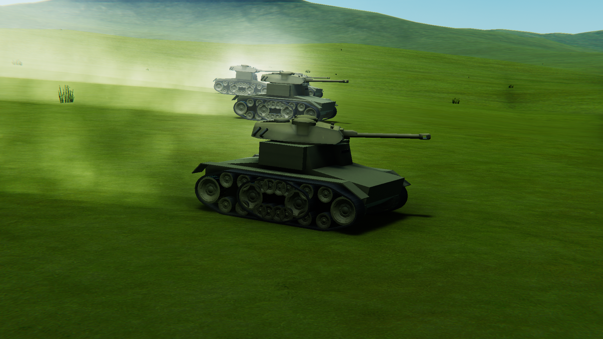 Tanks of the Dorislavian Army during a mechanized assault, 2169.