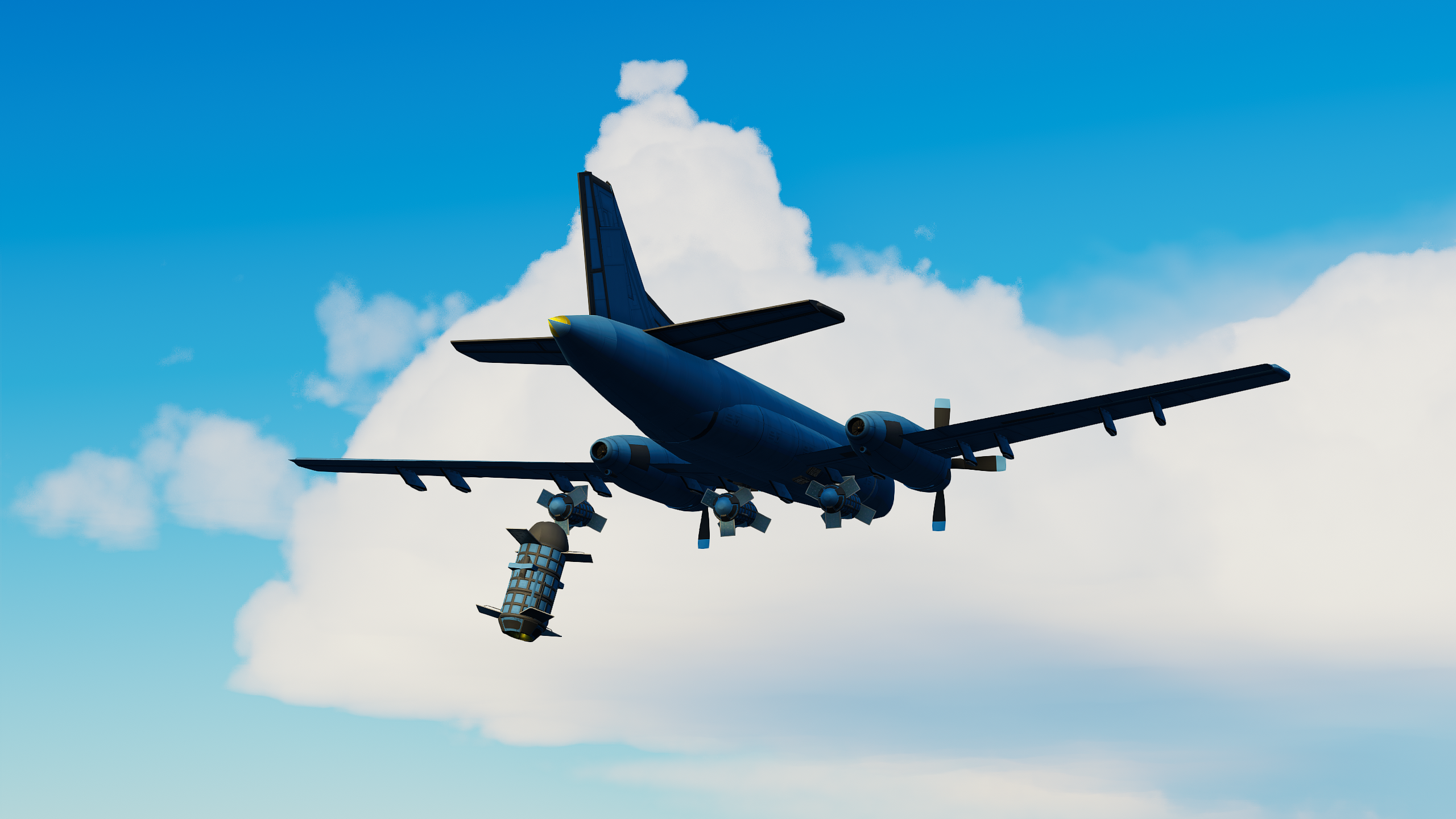 SEALINE platform being airdropped from ASF-06 RUBY SEEKER aircraft of 2 Air Support Forces Squadron.